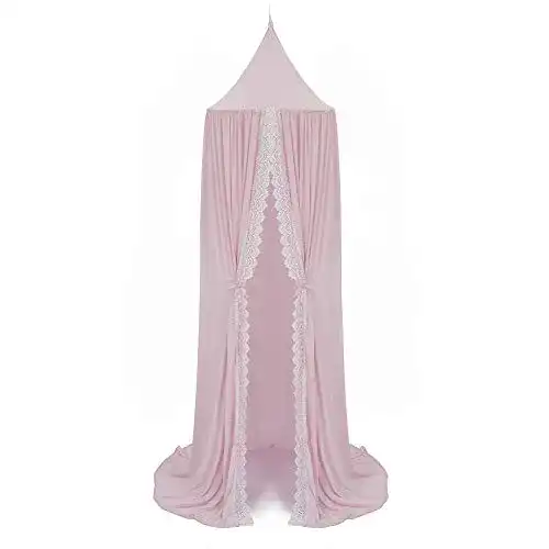Baldachin Shyneer Betthimmel Baby Chiffon Rosa
