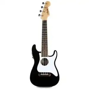 Fender-Ukulele Fender Fullerton Strat Uke BK Konzert-Ukulele