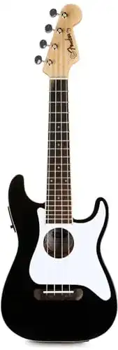 Fender-Ukulele Fender Fullerton Strat Uke BK Konzert-Ukulele