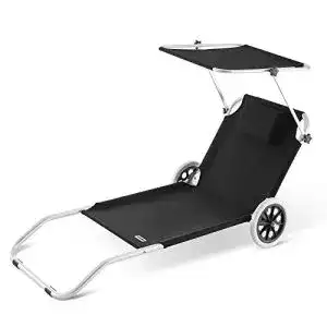 Strandliege mit Rollen Casaria Strandliege klappbar mit Rollen