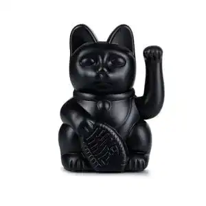Winkekatze DONKEY Products Lucky Cat schwarz 330466