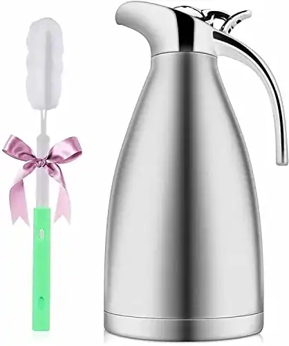 Isolierkanne 2 Liter Luvan 2.0 L Kaffeekanne, 304 Edelstahl