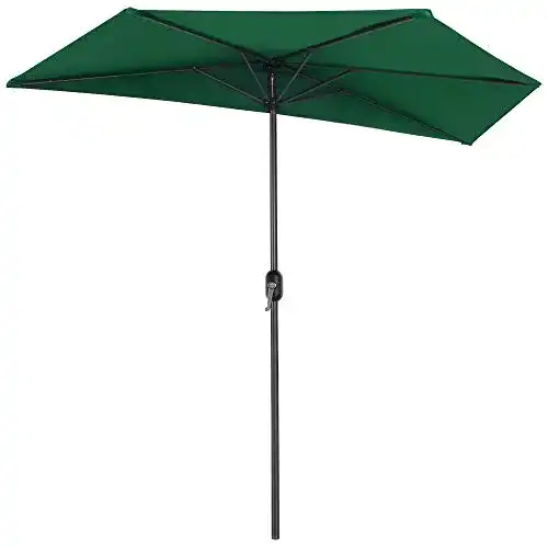 Halber Sonnenschirm SONGMICS Sonnenschirm, Ø 270 cm