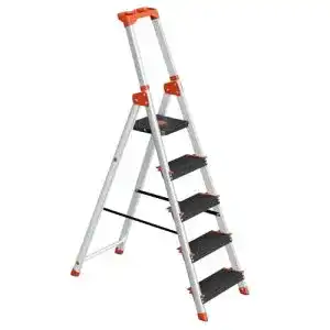 Haushaltsleiter (5 Stufen) SONGMICS Leiter 5 Stufen, Aluleiter