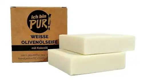 Olivenseife IchbinPUR Weiße Olivenölseife, 1x Doppelpack