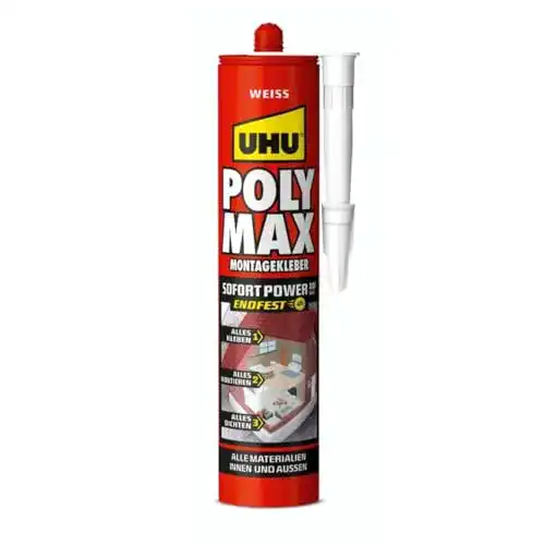 Gummikleber UHU POLY MAX Montagekleber 10 SEKUNDEN