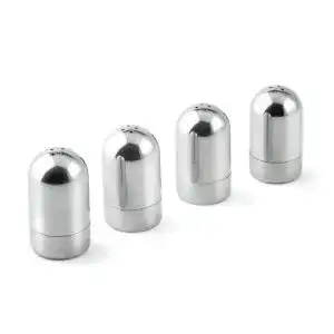 Salzstreuer Weis kleine Menage Tisch Edelstahl Set 4tlg