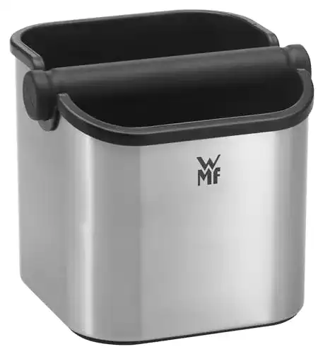 Abklopfbehälter WMF Lumero, mit Abklopfstange, Edelstahl matt