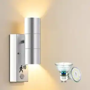 LED-Außenleuchten mit Bewegungsmelder Edelstahl Allesgute LED