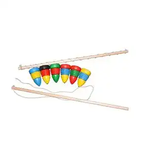 Peitschenkreisel Ebert bunt, 1 Kreisel und 1 Peitsche im Set