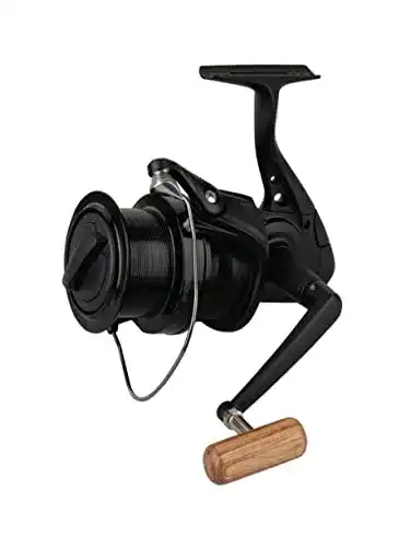 Karpfenrolle Okuma Custom Black CB-60 Rolle – 310m 0,35mm Schnurfassung, Brandungsrolle, Angelrolle mit Weiturfspule,