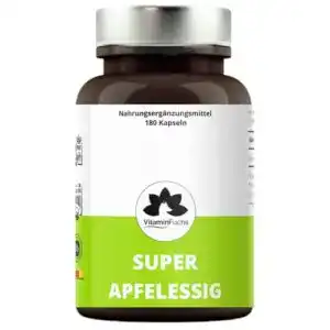 Apfelessig-Kapseln VitaminFuchs, hochdosiert, vegan, 180 Kapseln