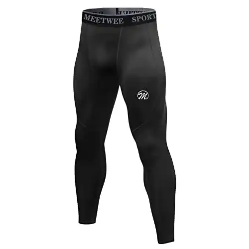Thermo-Laufhose MEETWEE Kompressionshose Herren, Sport