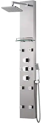 Duschpaneel Elbe ® aus Edelstahl 304 mit Thermostat