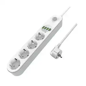 Steckdosenleiste mit Flachstecker Mery Home Steckdosenleiste USB