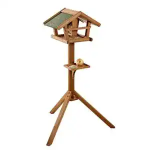 Vogelhaus Holz BUSDUGA Vogelhaus/Futterhaus mit Futtersilo