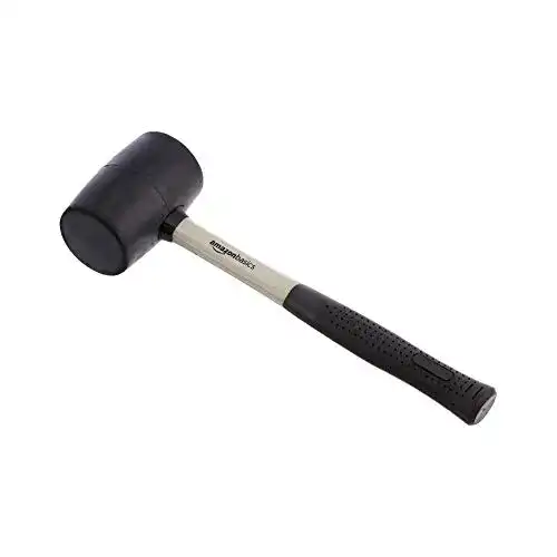 Gummihammer Amazon Basics – , stoßdämpfender Glasfaser-Griff