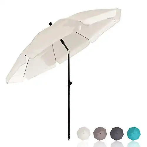 Sonnenschirm (200 cm) BelleMax Sonnenschirm mit Bodenhülse