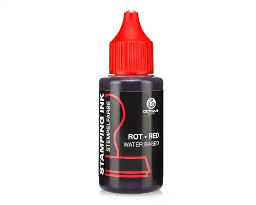 Stempelfarbe Octopus Fluids, Nachfüllfarbe, 30ml , rot ohne Öl