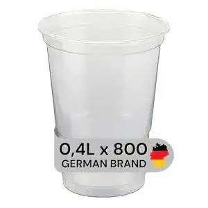 Einwegbecher LogiPack GeRo Trinkbecher | Eichstrich 0,4l | Bierbecher