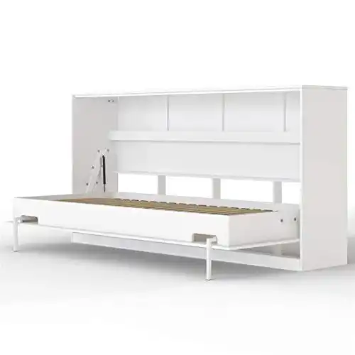 Schrankbett SMARTBett Basic, Weiss, 90×200 cm Horizontal