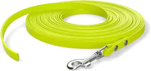 Schleppleine SNOOT 10m, Hundeleine, 1 Karabiner, Neon-Gelb