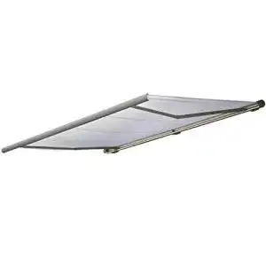 Kassettenmarkise Mendler Elektrische T122, Markise Vollkassette 4x3m – Acryl Creme, Rahmen grau