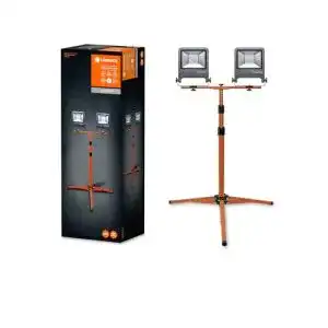 Baustrahler mit Stativ Ledvance LED Arbeitslicht, Kaltweiß, 2 x 50 W