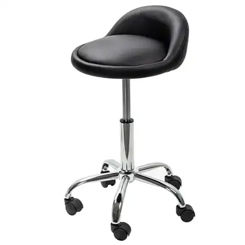 Hocker display4top schwarz verstellbar drehbar mit Rücken