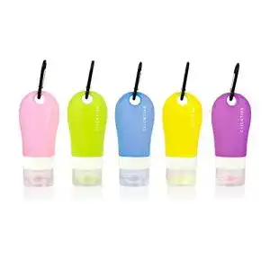 Reiseflaschen mit Karabiner CLICKTIVE leere nachfüllbar 5er Pack