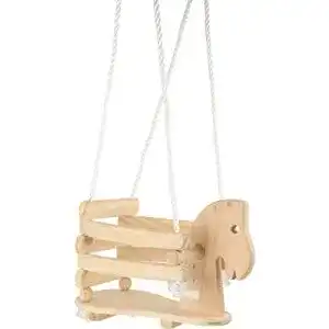 Schaukel small foot 7190 Baby Pferd aus Holz, stabil und sicher
