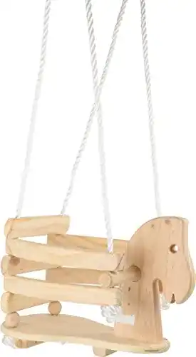 Schaukel small foot 7190 Baby Pferd aus Holz, stabil und sicher