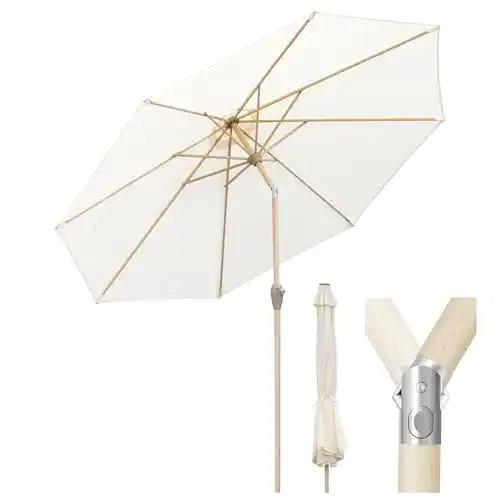 Sonnenschirm (weiß) Sekey ® 300 cm, Rund UV50+