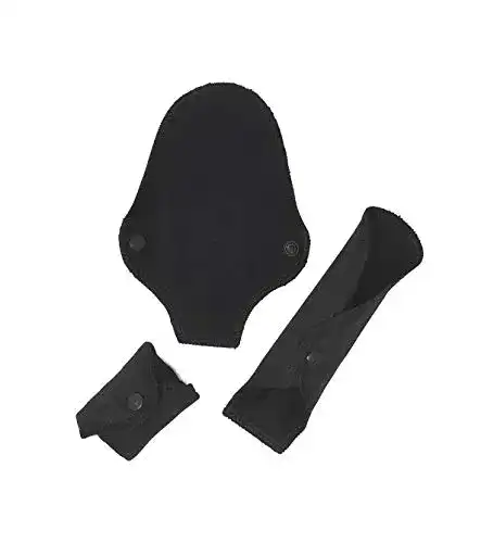 Slipeinlagen Tanga ImseVimse, waschbar, Tanga Schwarz 3er