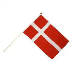 Dänemark-Flagge Flaggenfritze Stockflagge Dänemark 30 x 45 cm