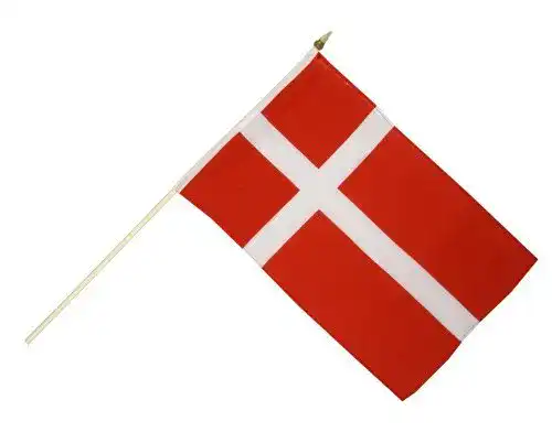 Dänemark-Flagge Flaggenfritze Stockflagge Dänemark 30 x 45 cm