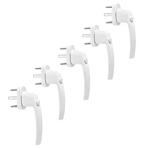 Fenstergriff Sotech 5 x mit Druckknopf und 45° Raster, weiß