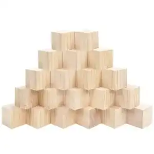 Holzwürfel BELLE VOUS Groß 20Stk Holz Würfel 5 x 5 x 5cm