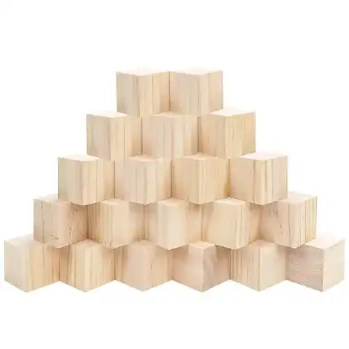 Holzwürfel BELLE VOUS Groß 20Stk Holz Würfel 5 x 5 x 5cm