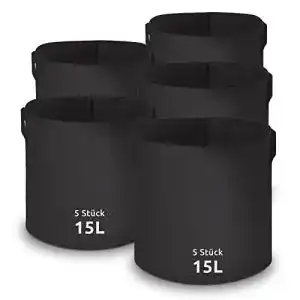 Pflanzsack BRAND CENTRE Pflanztasche, 5x 15L Pflanze Wachsend