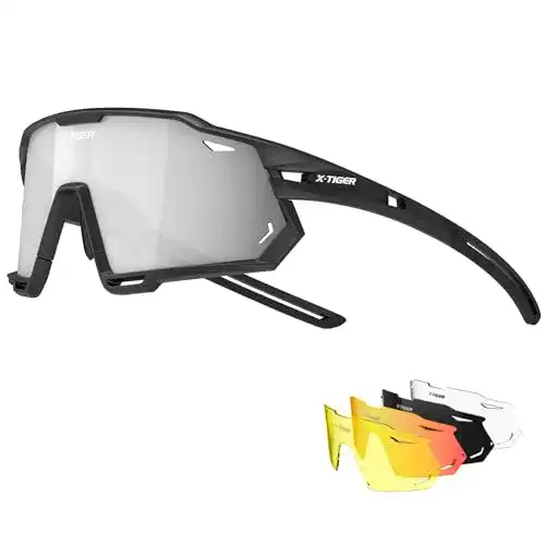 Fahrradbrille klar X-TIGER Fahrradbrille Polarisiert Sonnenbrille