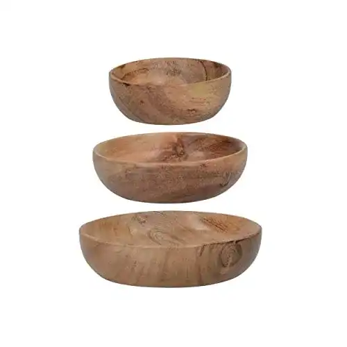 Holzschüssel Naturals Creative Tops Lebensmittelecht, 3er-Set