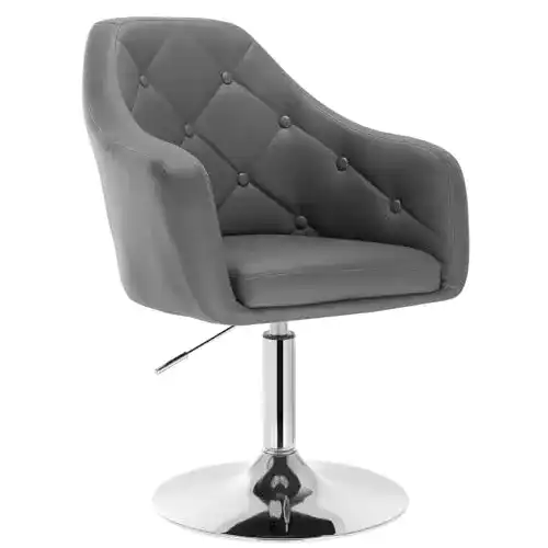 Lounge-Sessel WOLTU ® BH104gr, verchromter Stahl, Kunstleder