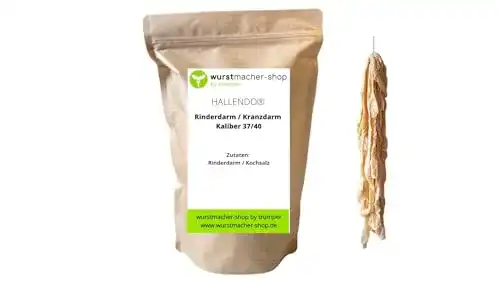 Rinderdarm HALLENDO Kranzdarm 18 Meter – Kaliber 37/40 1A
