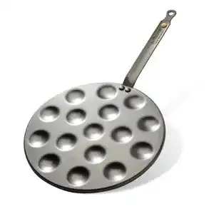 Poffertjes-Pfanne DE BUYER Bratpfanne, Edelstahl, Silber, 27 cm