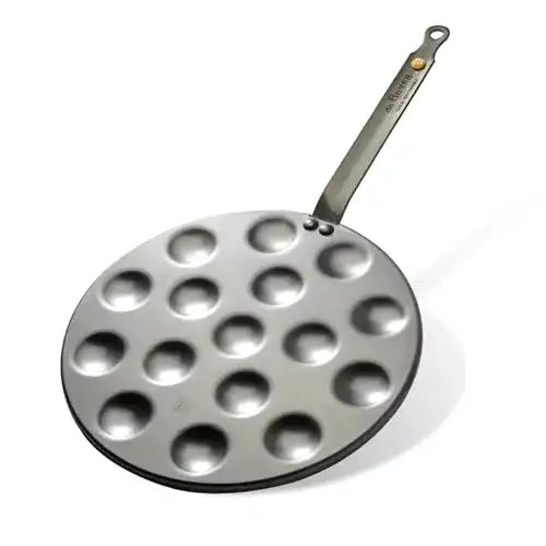 Poffertjes-Pfanne DE BUYER Bratpfanne, Edelstahl, Silber, 27 cm