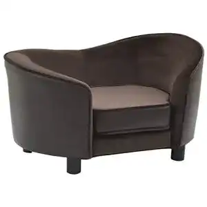 Hundesofa vidaXL Braun 69x49x40cm Plüsch Kunstleder