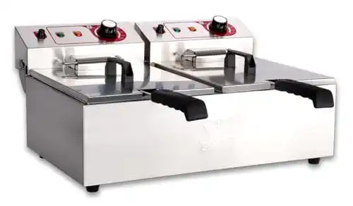 Doppelfritteuse Beeketal ‘BTF20a’ Doppel Kaltzonen Fritteuse