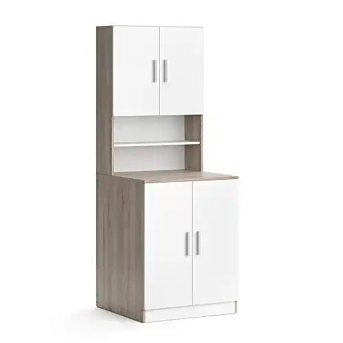 Waschmaschinenschrank Vicco Liana, Weiß/Sonoma, 70.5×190.5cm