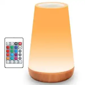 Nachttischlampe Auxmir LED, Dimmbar Atmosphäre, 13 Farben